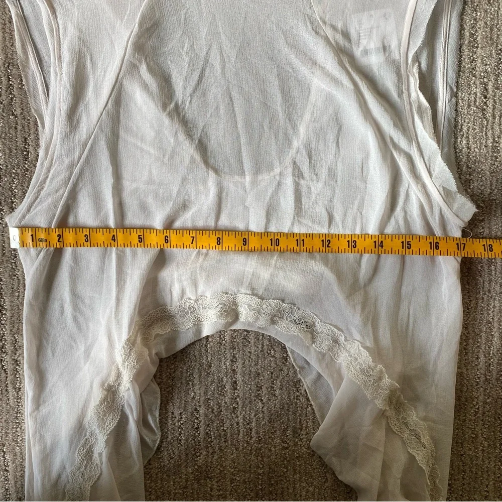 Free People Intimately Sheer Lace Ruffle Top - Picture 8 of 9